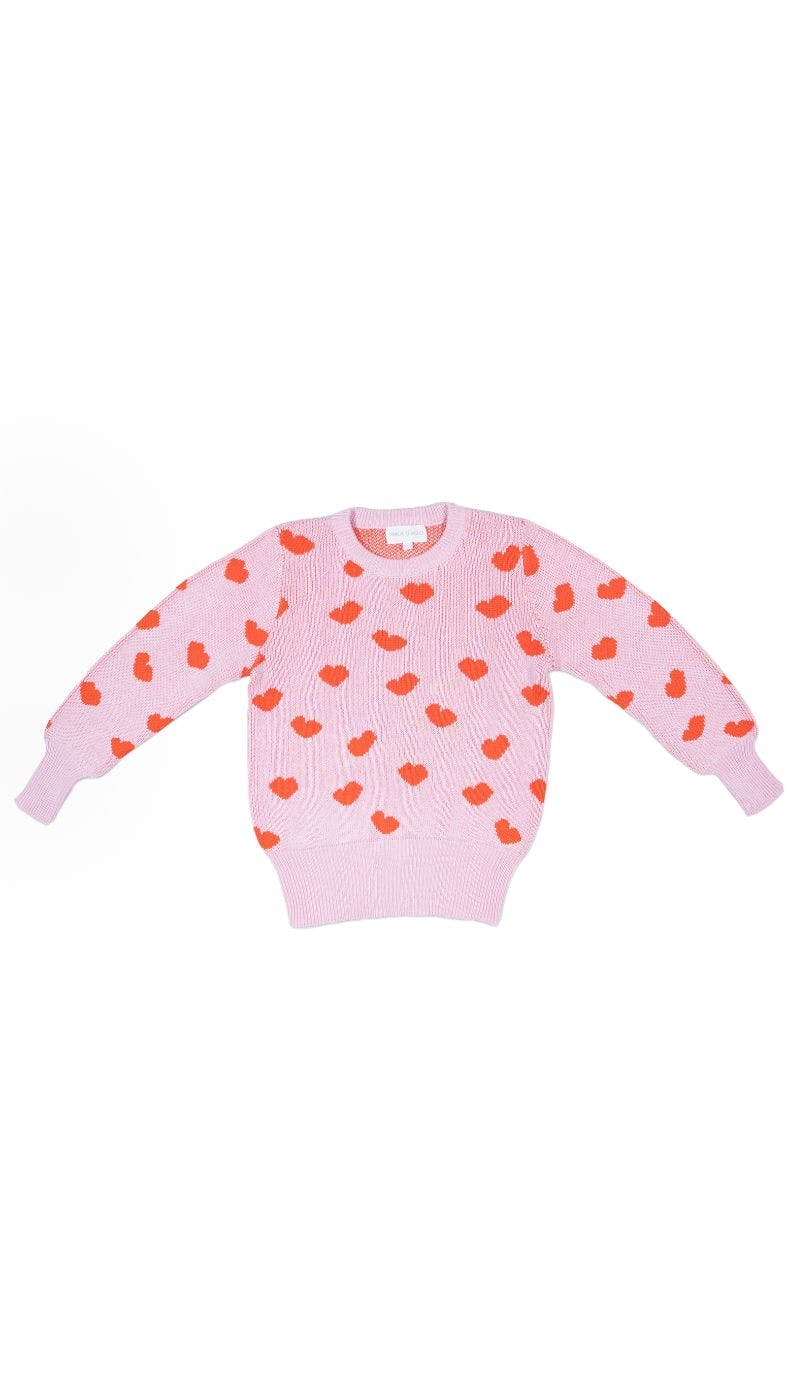 Love Hearts Jumper | Bubble Gum
