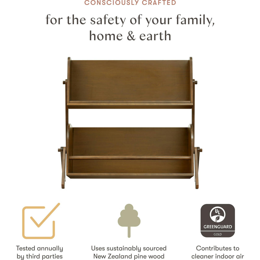 Tally Storage and Bookshelf in Natural Walnut