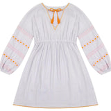 Women's Elodie Popover Stripe Embroidery Dress, Stripes