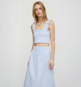 The Azalea Nap Top - Blue/White Stripe