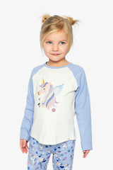 Raglan Organic Cotton T-Shirt Violet And Off-White
