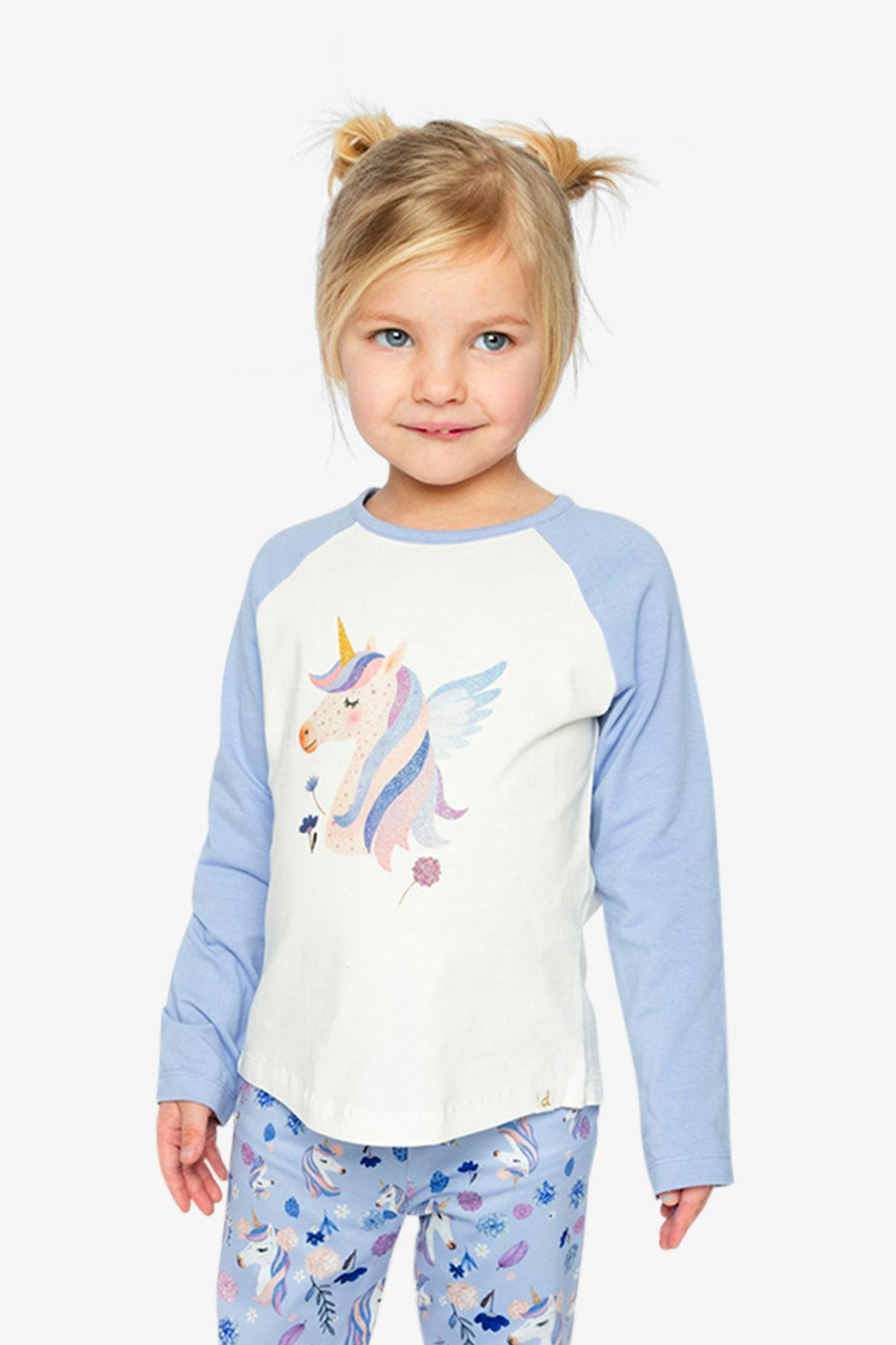 Raglan Organic Cotton T-Shirt Violet And Off-White