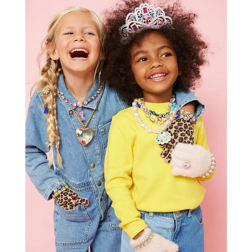 Cotton Candy Jeweled Gloves