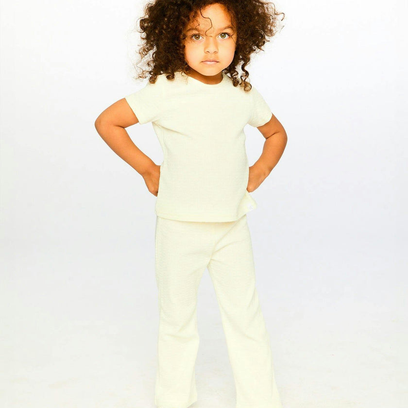 Crinkle Jersey T-Shirt Off White