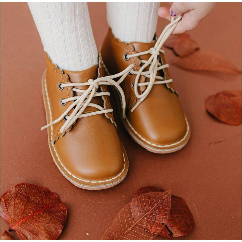 Georgie Scalloped Lace Up Boot