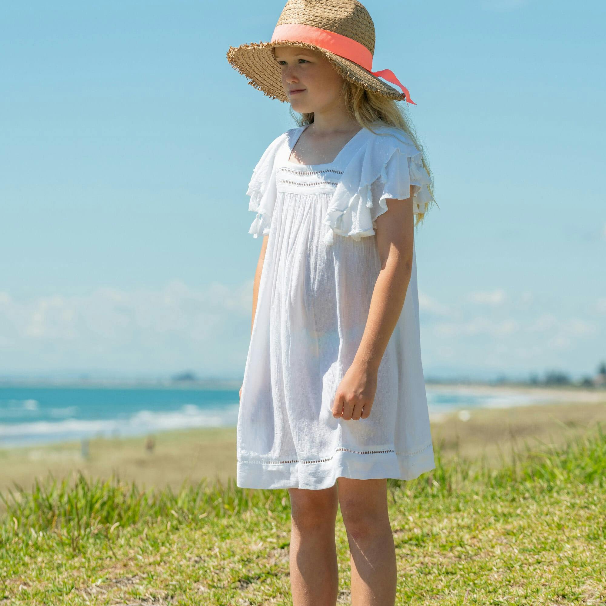 White Tassel Time Beach Dress