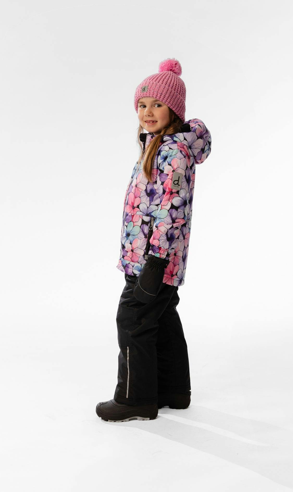 Light Weight Two Piece Chill Snowsuit Purple Floral Print