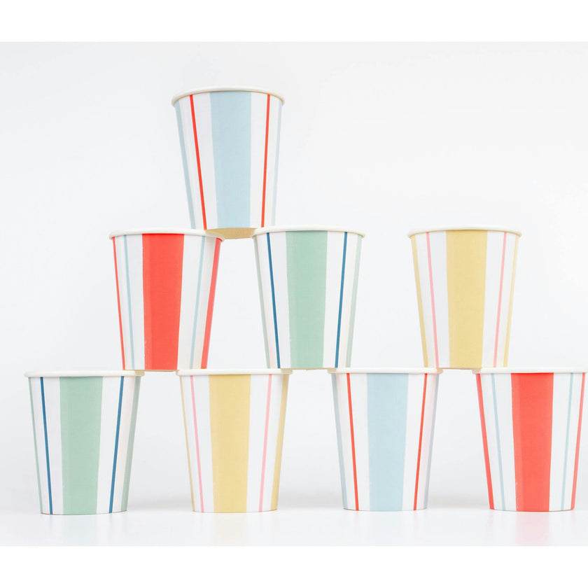 Preppy Stripe Cups