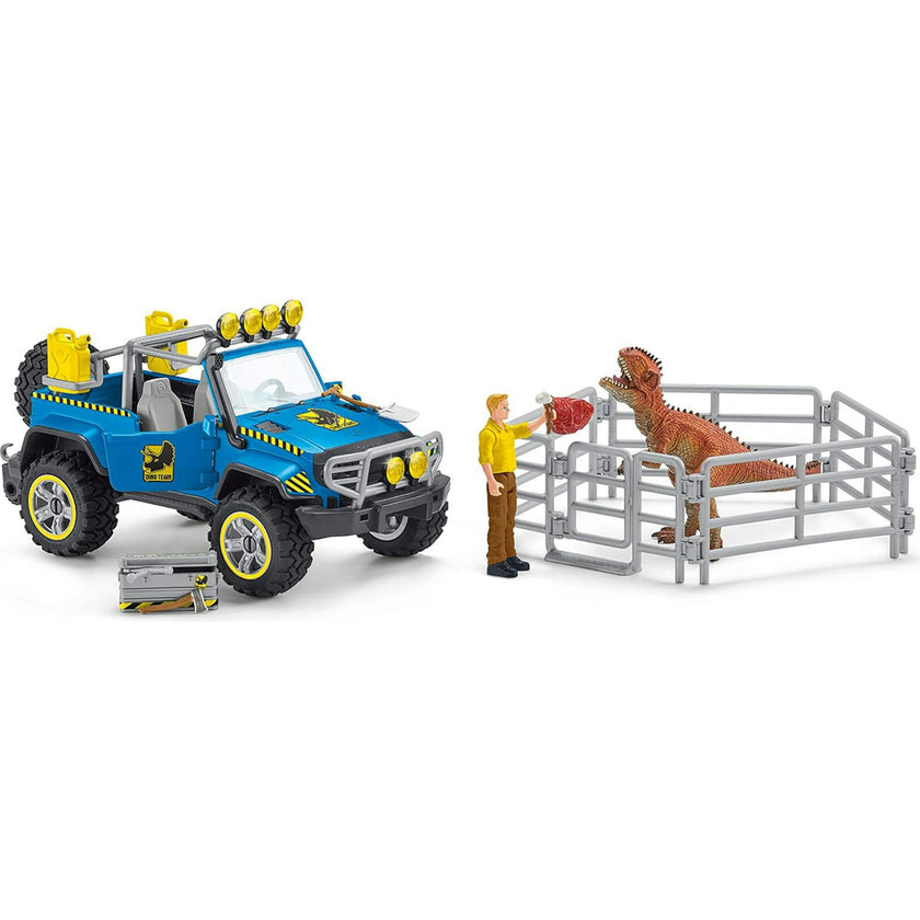 Schleich Dinosaurs: Off-Road Vehicle With Dino Outpost - 14 pc Playset