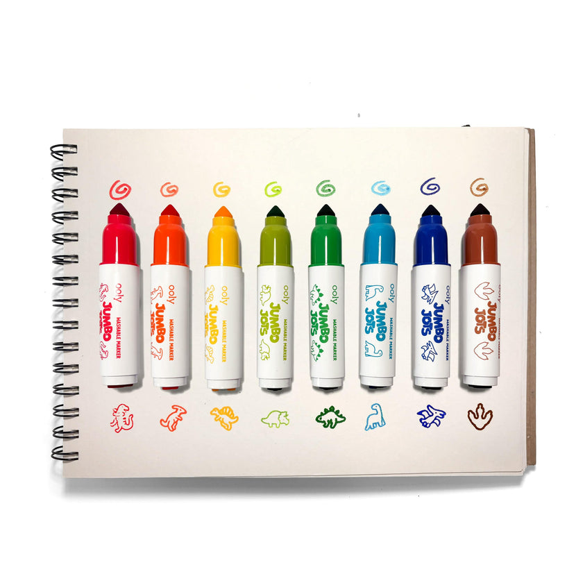 Jumbo Jots Dual Tip Stamp Markers - Dinosaur - Set of 8