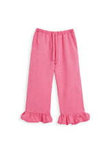 children's vichy frilled trousers - wild berry