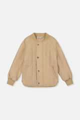 Quilted Raglan Sleeve Jacket Beige