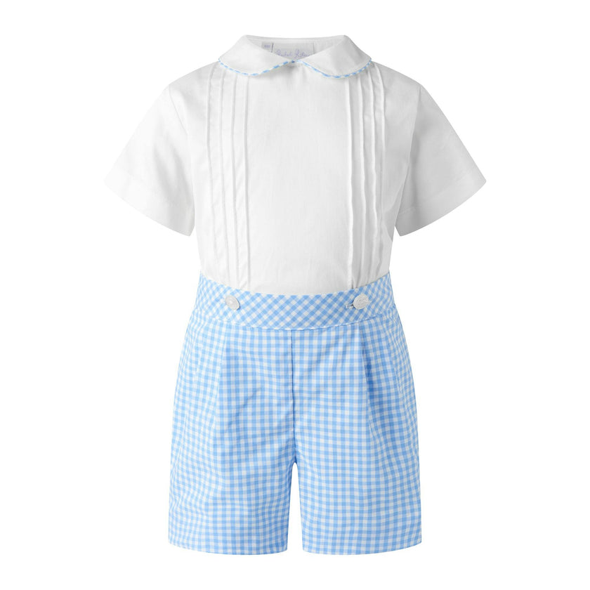 Gingham Romper Short Set