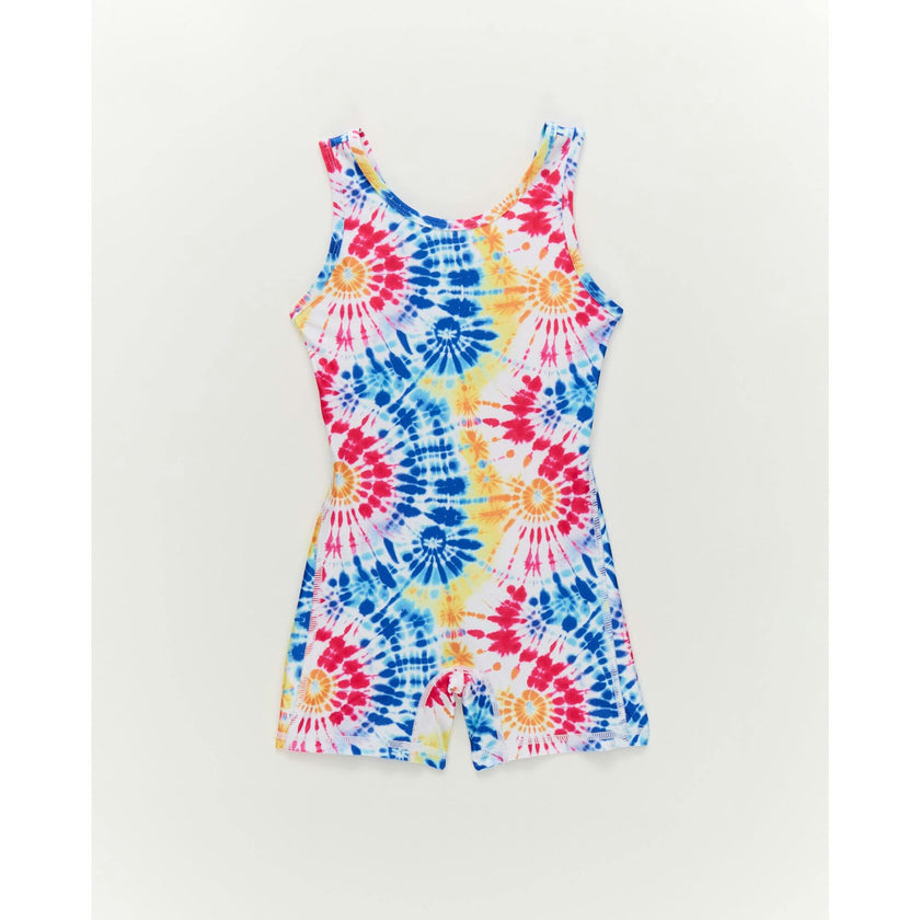 Girls Leotard in Starburst Tie Dye