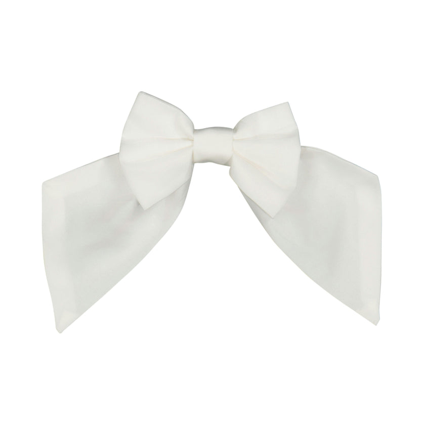 Victoria White Bow Hair Clip