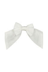Victoria White Bow Hair Clip