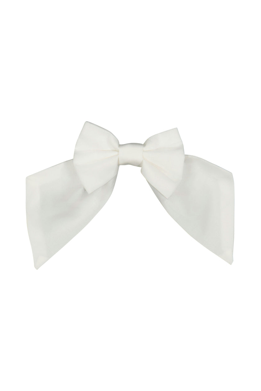 Victoria White Bow Hair Clip