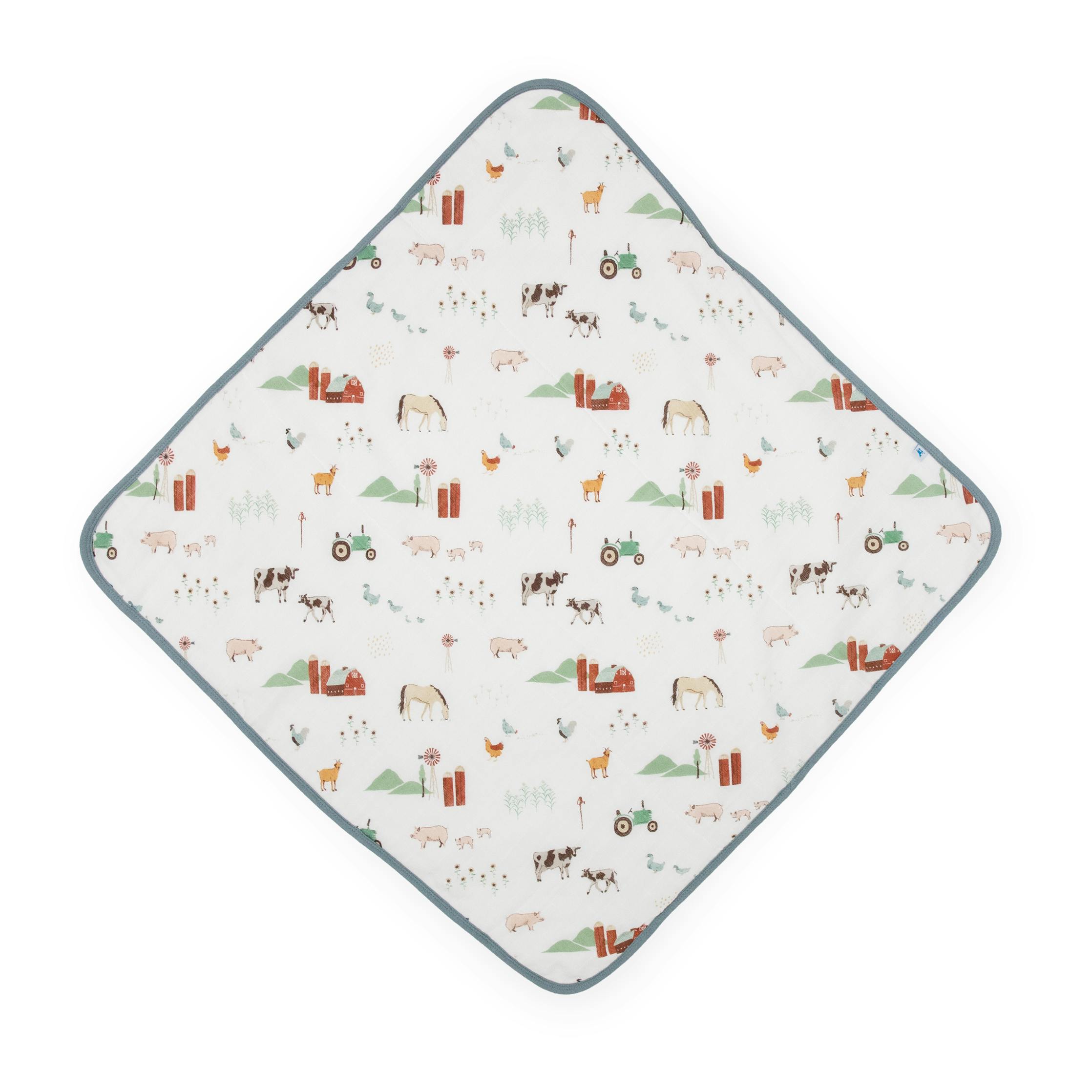 Infant Hooded Towel - Farmyard