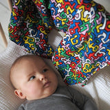 ETTA LOVES x KEITH HARING 2-PACK MUSLIN SQUARES - for 0 to 4 months & 5+ month old babies