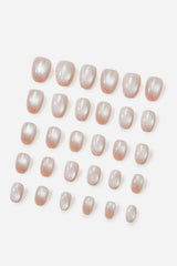 Ombre Purple - Short Oval Press-on Nails