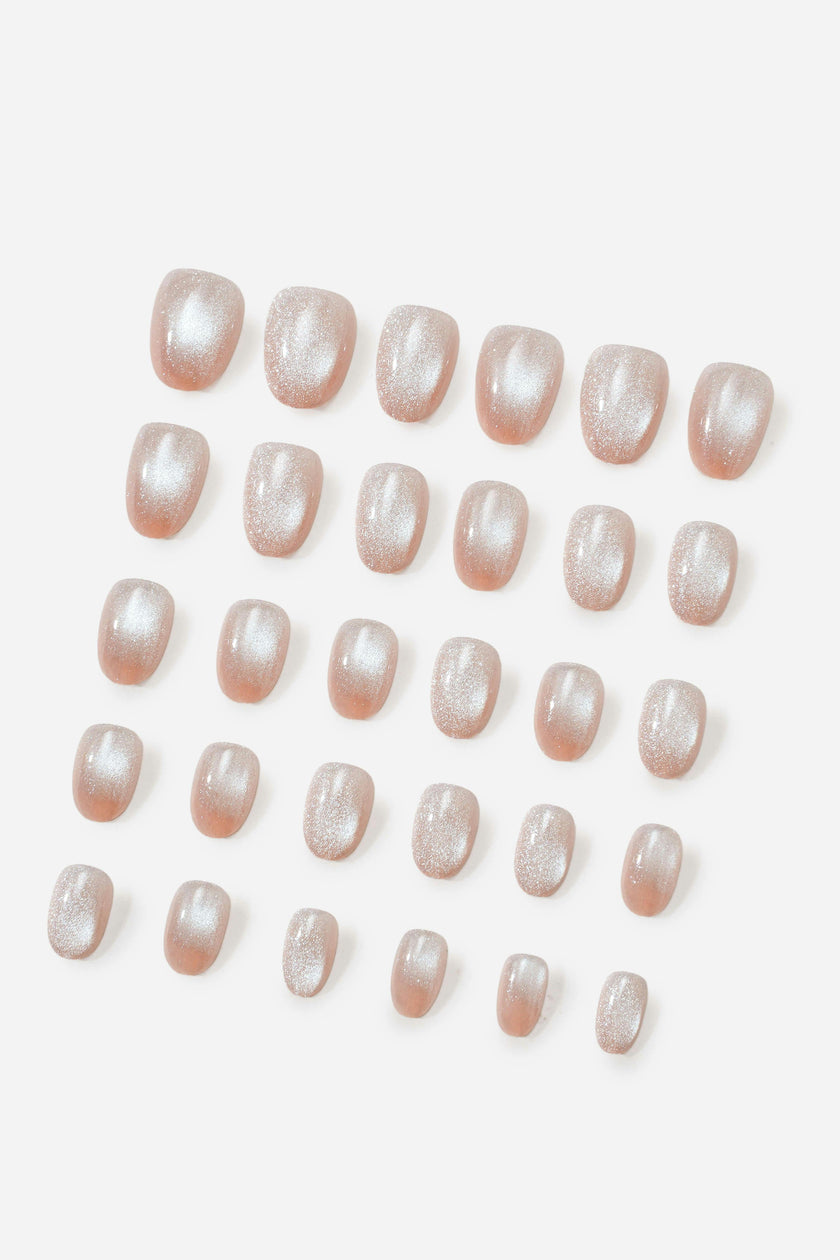 Ombre Purple - Short Oval Press-on Nails