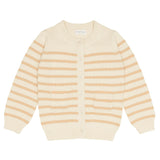 unisex cream and tan stripe knit cardigan
