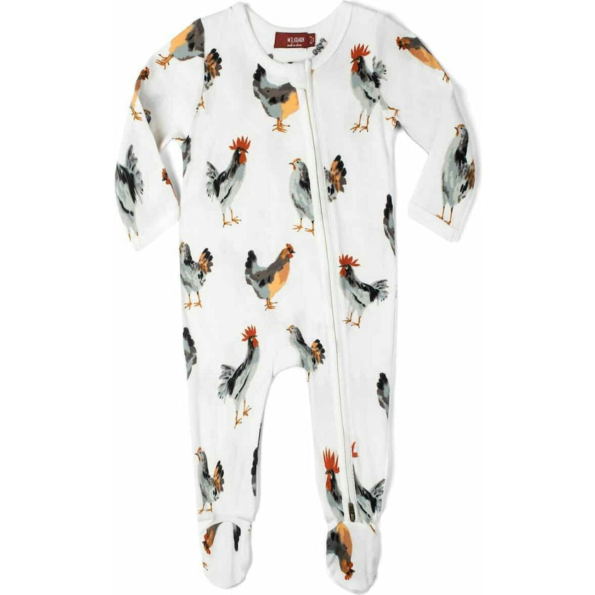Organic Cotton Zipper Footed Romper