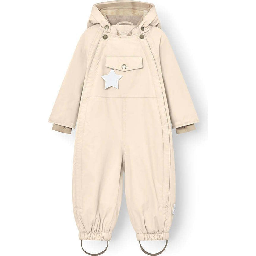 MINI A TURE MATWISTI fleece lined snowsuit. GRS - ANGORA CREAM