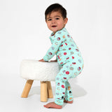 Blue Space Donut Bamboo Convertible Footie