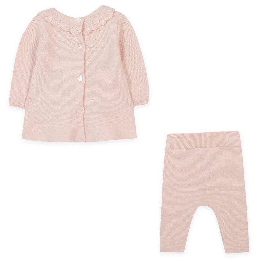 TARTINE ET CHOCOLAT Ruffle-Collar Embroidered Baby Set