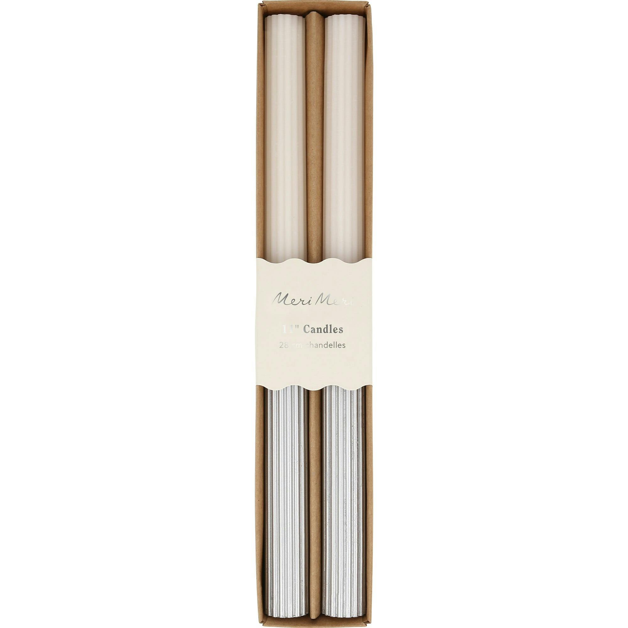 Silver Dipped Table Candles