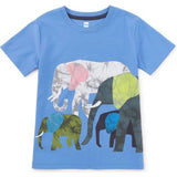 Elephants Graphic Tee, Blue