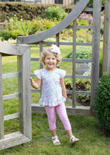 Floral Print Top with Capri Leggings
