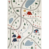 Flat Woven Graphic Print Rectangular Play Rug