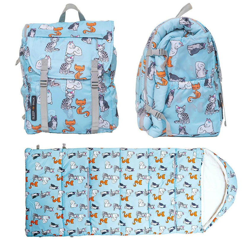 cat backpack mini rodini mimish Sleep-N-Pack Big Kid Sleeping Bag Adjustable Straps for Comfort category:Travel Backpacks Fishing Sled Pvc Ice SKU:CU300K