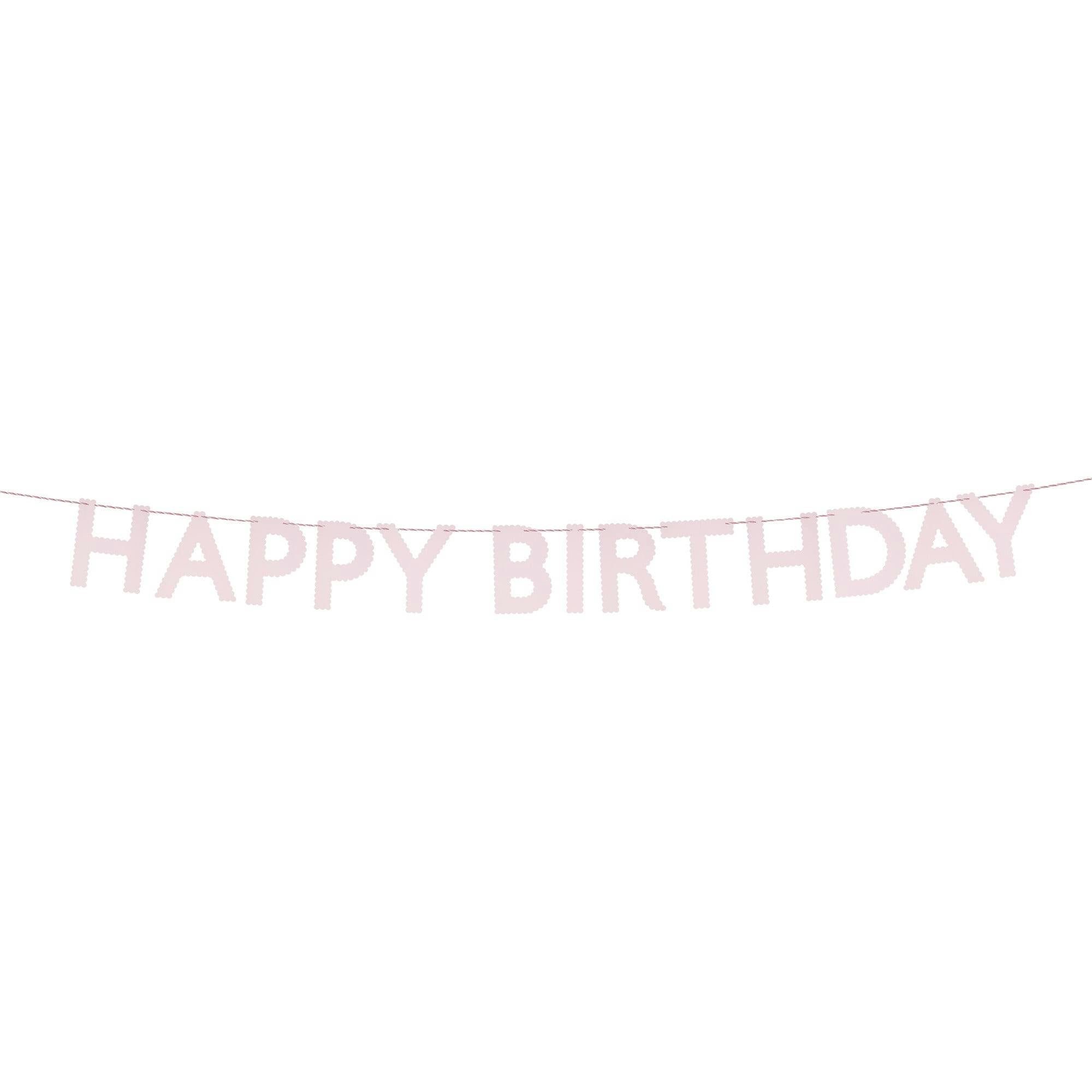 Pink Happy Birthday Garland