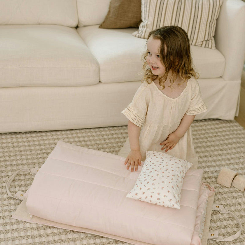 Organic Portable Bedding Set- Petal