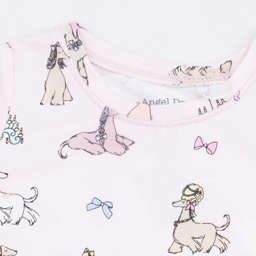 Fancy Hounds with Bows - Short Sleeve Loungewear Set