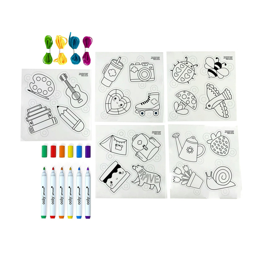 OOLY x Girl Scouts DIY Shrink Art Bracelet Kit - 20 Bracelets 6 Markers