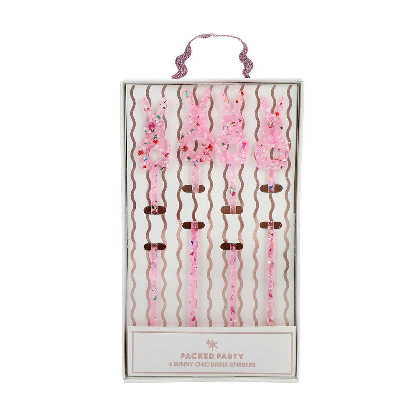Confetti Bunny Drink Stirrers