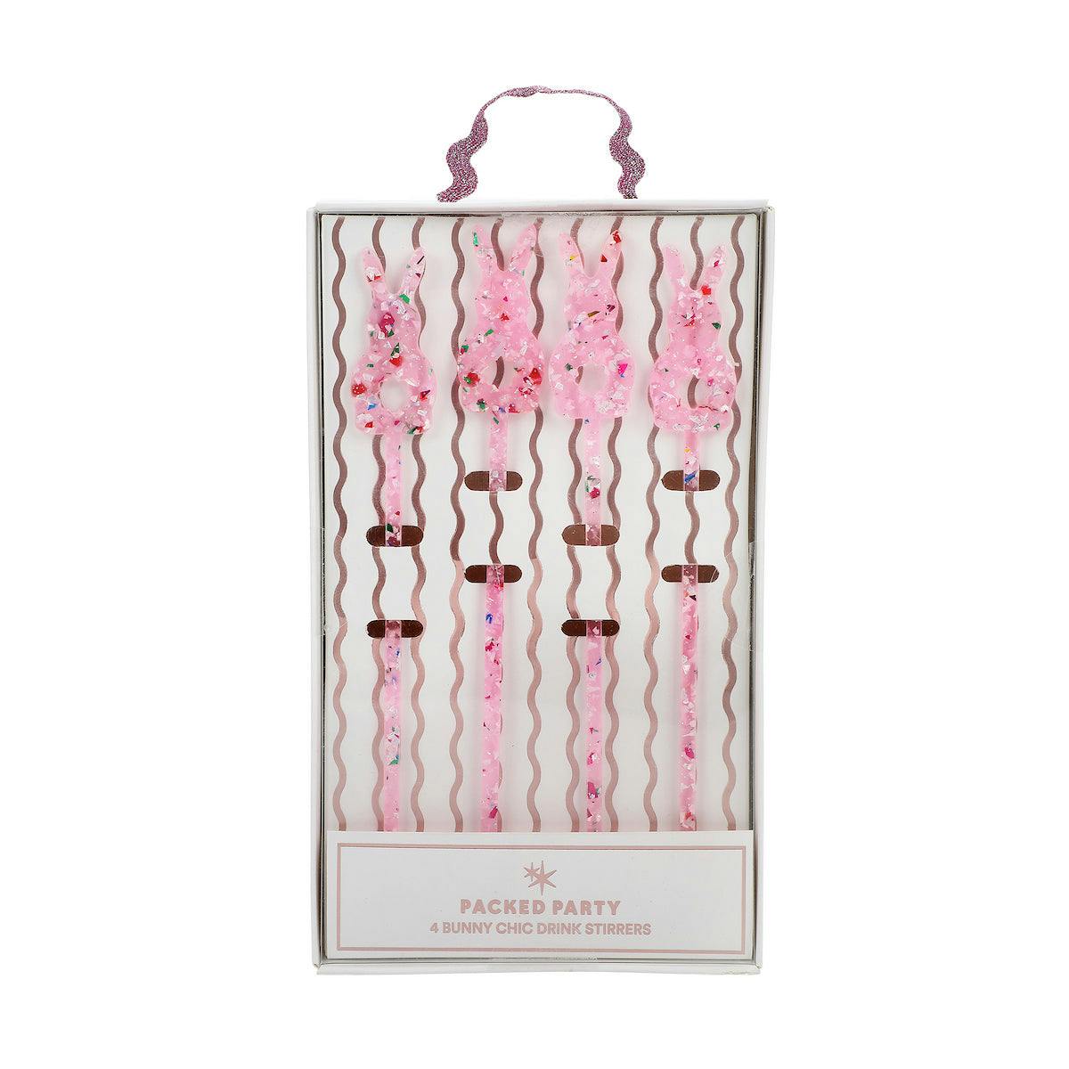 Confetti Bunny Drink Stirrers