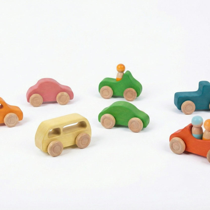 Wooden Car Toy set - 10 Piece Set