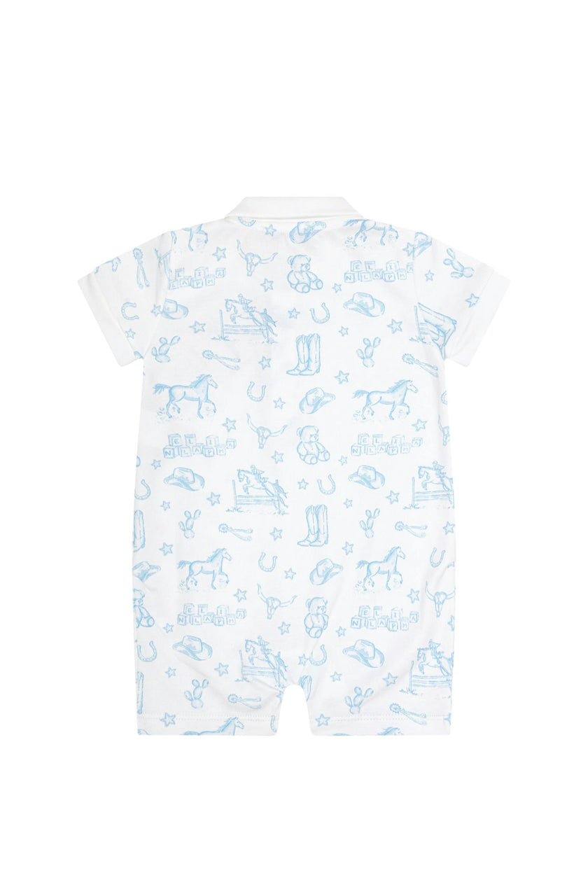 Blue Lone Star Toile&nbsp;Romper