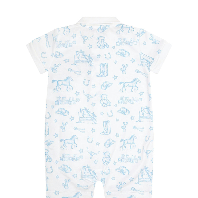 Blue Lone Star Toile&nbsp;Romper
