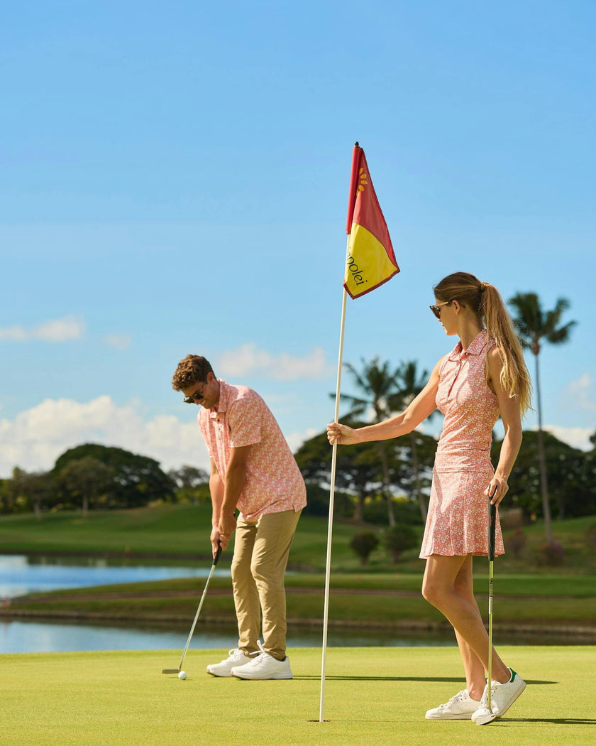 The Azaleas - Sunset Golf Shirt