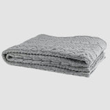 Textured Sustainable Knit Throw Blanket - Chunky Cable