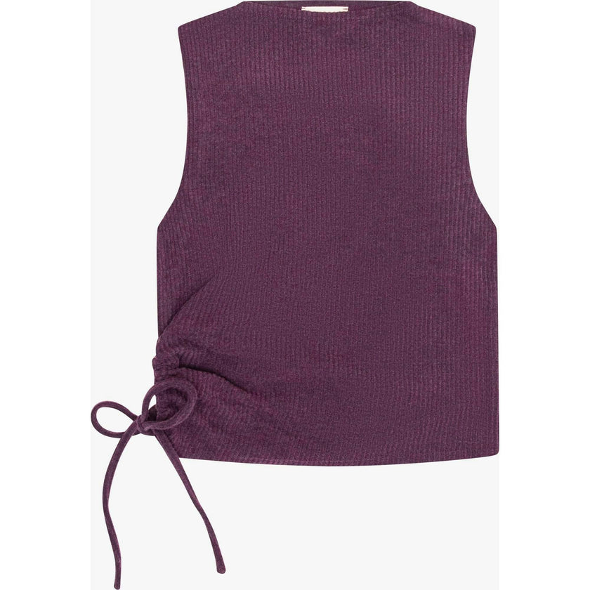 Tenly Hacci Rib  Drawstring Muscle Tank