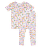 girls orchid floral pima pajamas set