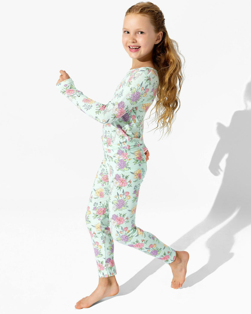 Petals & Posies Bamboo Kids Pajamas