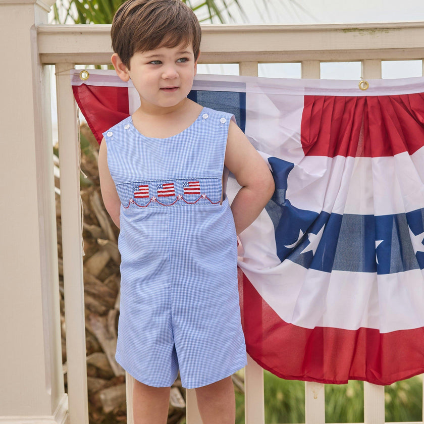 Smocked Shortall - Flags